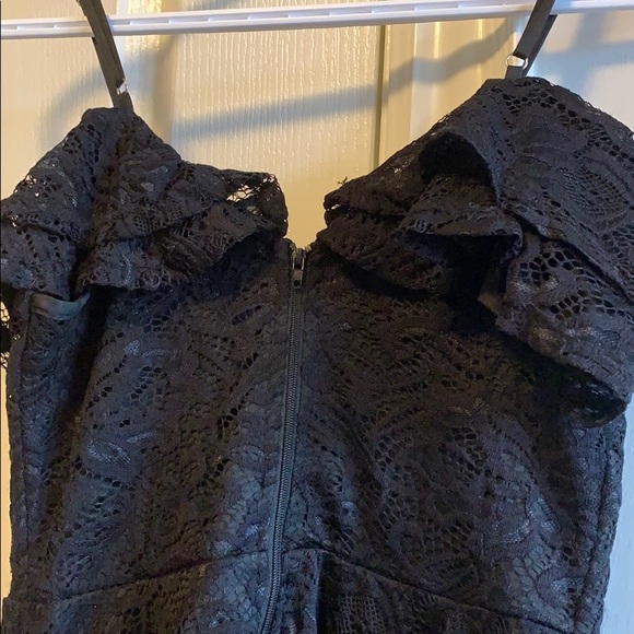 Black Lace Semi-Formal Dress - Picture 6 of 6